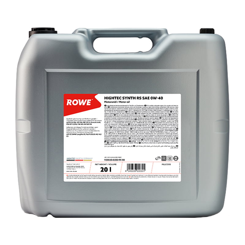 ROWE HIGHTEC SYNTH RS SAE 0W-40 - 20 Liter