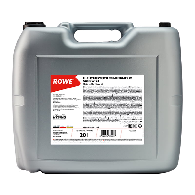 ROWE HIGHTEC SYNTH RS LONGLIFE IV SAE 0W-20 - 20 Liter